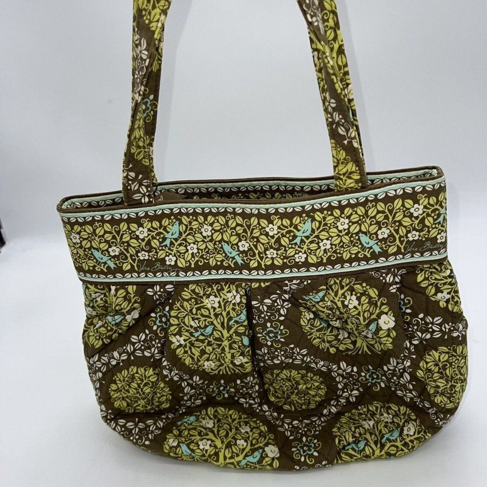 Vera Bradley Sittin in a Tree Shoulder Bag Tote Retired Color Blue Birds Purse - Picture 3 of 3